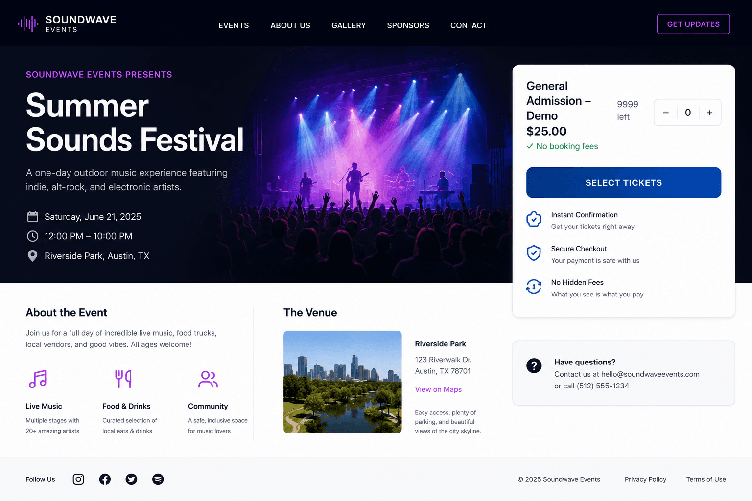 Your brand, front and center